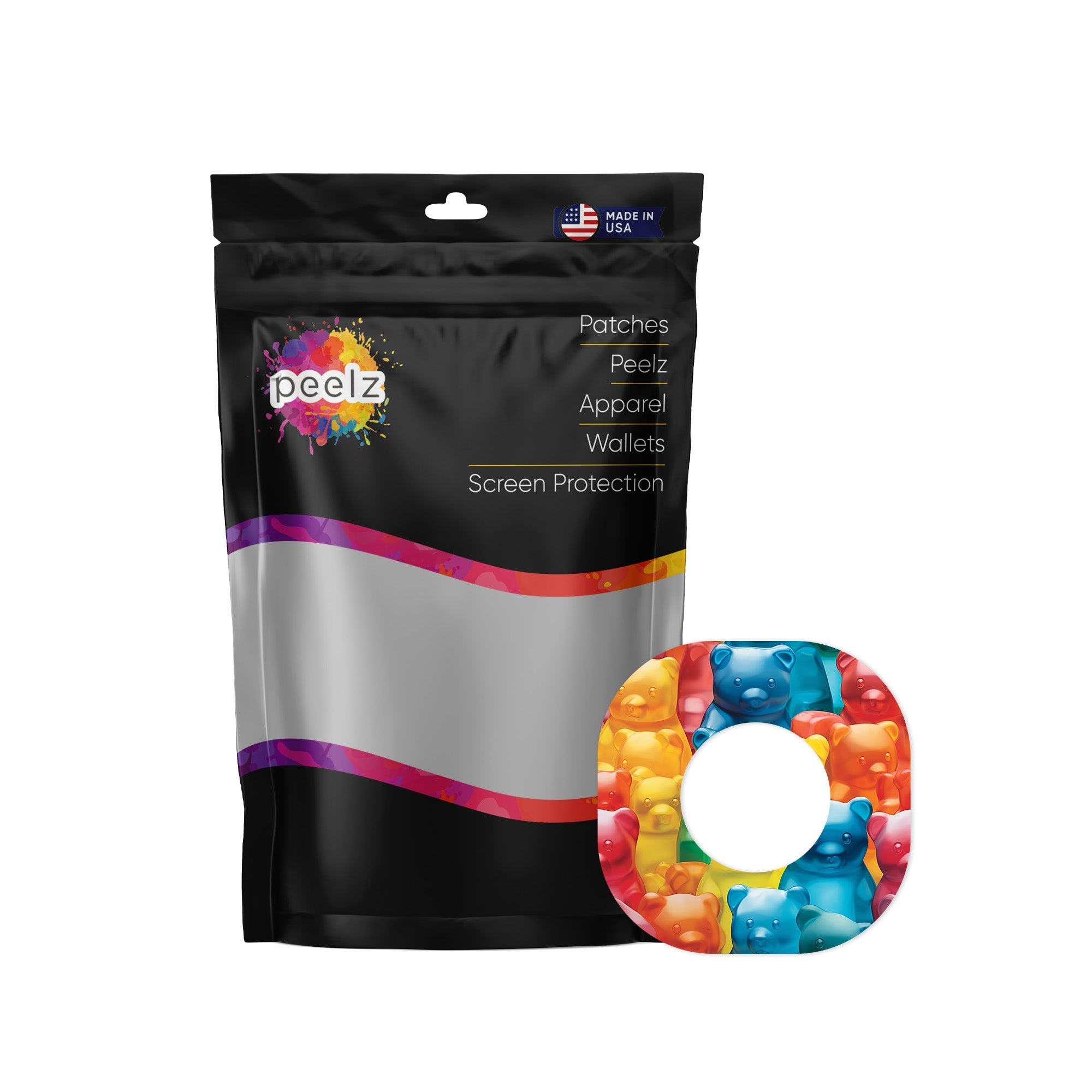 Candy Bears Dexcom G7 and Stelo Patch Tape - Pump Peelz