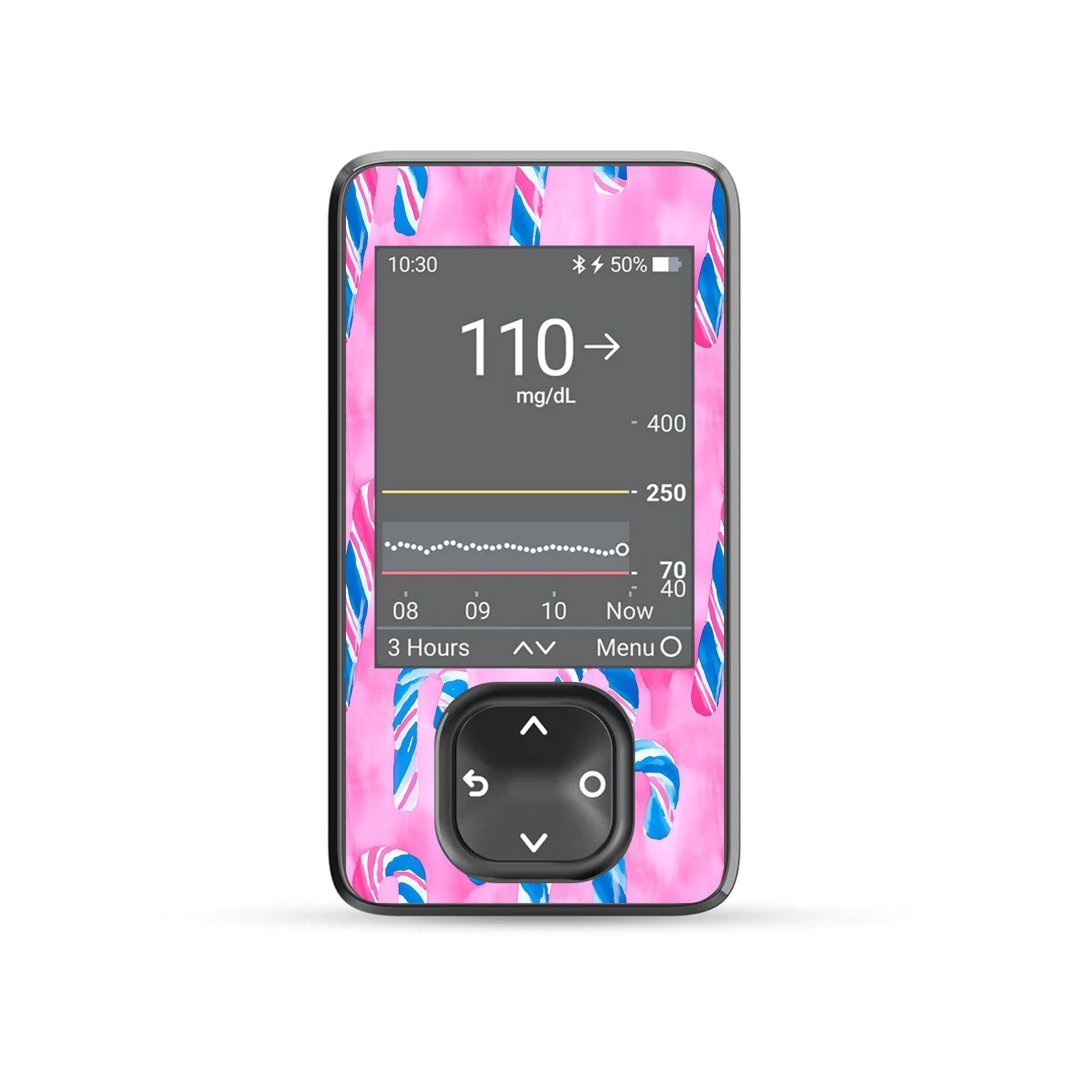 Candy Canes Sticker for DEXCOM G7 and G6 Touchscreen Receiver