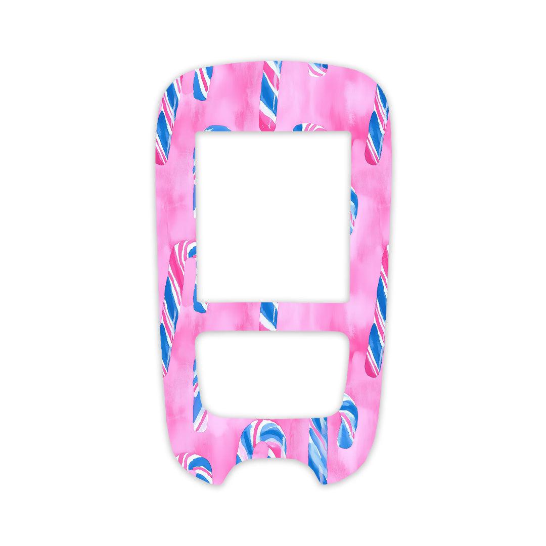 Candy Canes Sticker for the Accu-Chek Guide Glucometer
