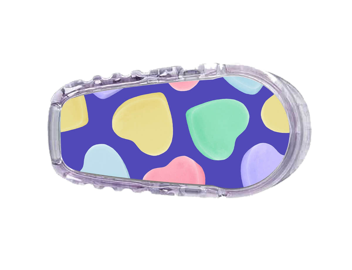 Candy Hearts Dexcom G6 Transmitter Sticker