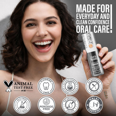 Charcoal Toothpaste Booster with 5% Charcoal Powder – 1 fl oz