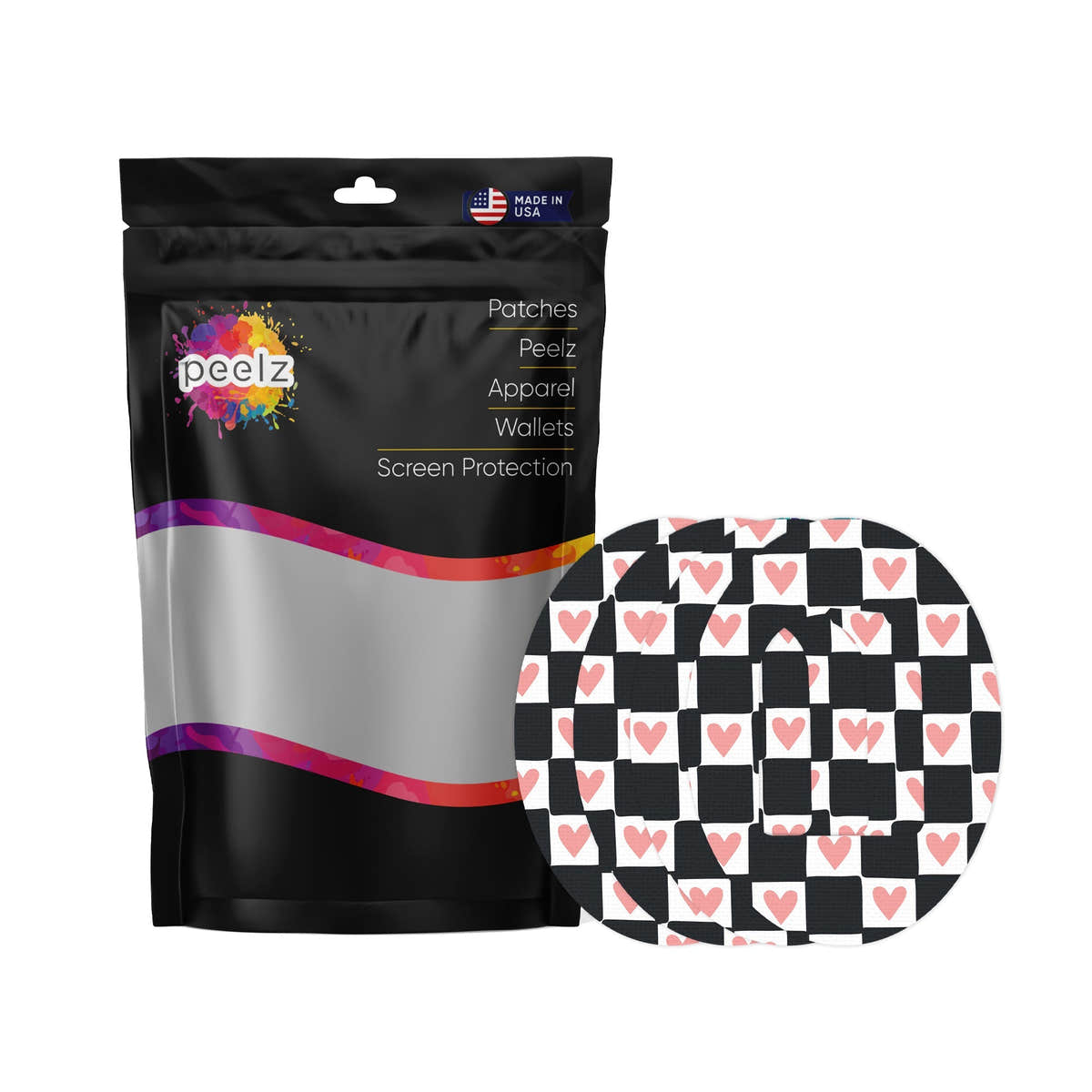 Checkered Hearts Pod Patch Tape - Pump Peelz