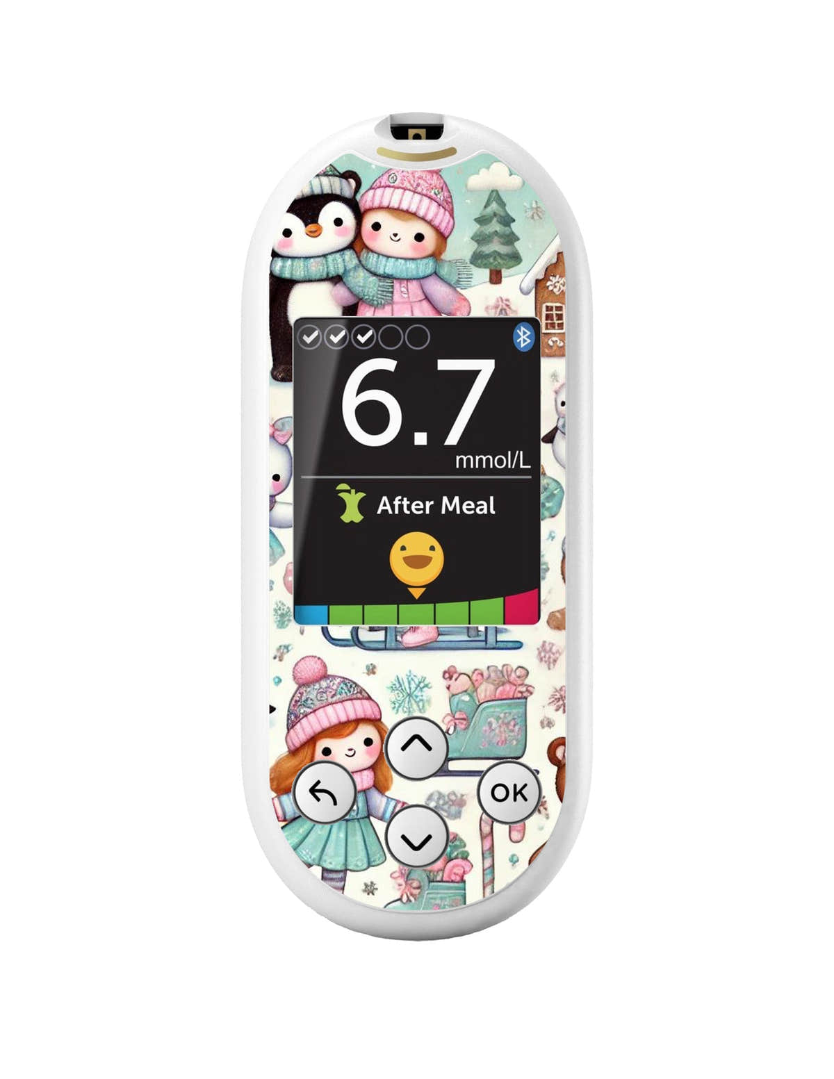 Christmas Scene Sticker for OneTouch Verio Reflect Glucometer