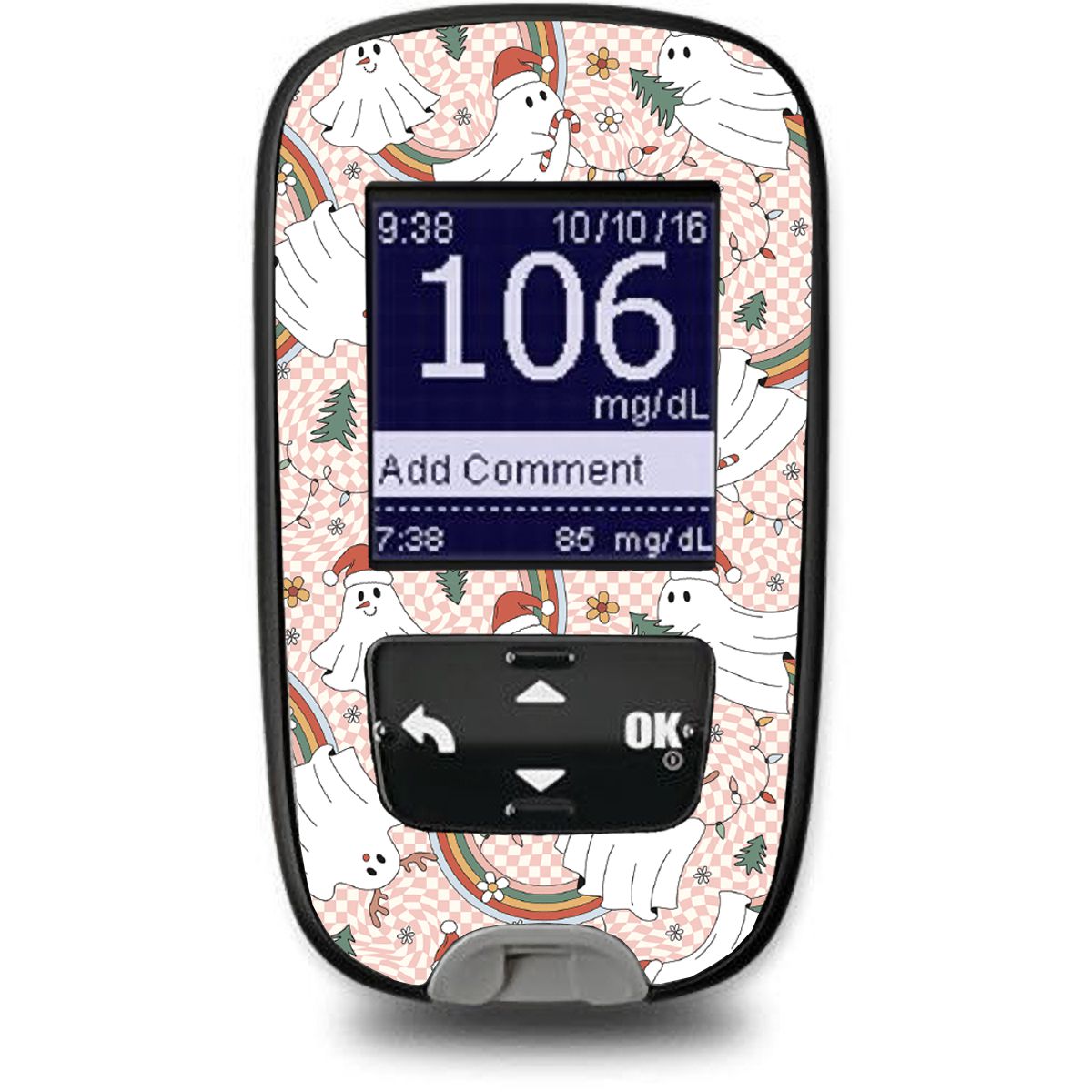 Christmas Spirits Sticker for the Accu-Chek Guide Glucometer