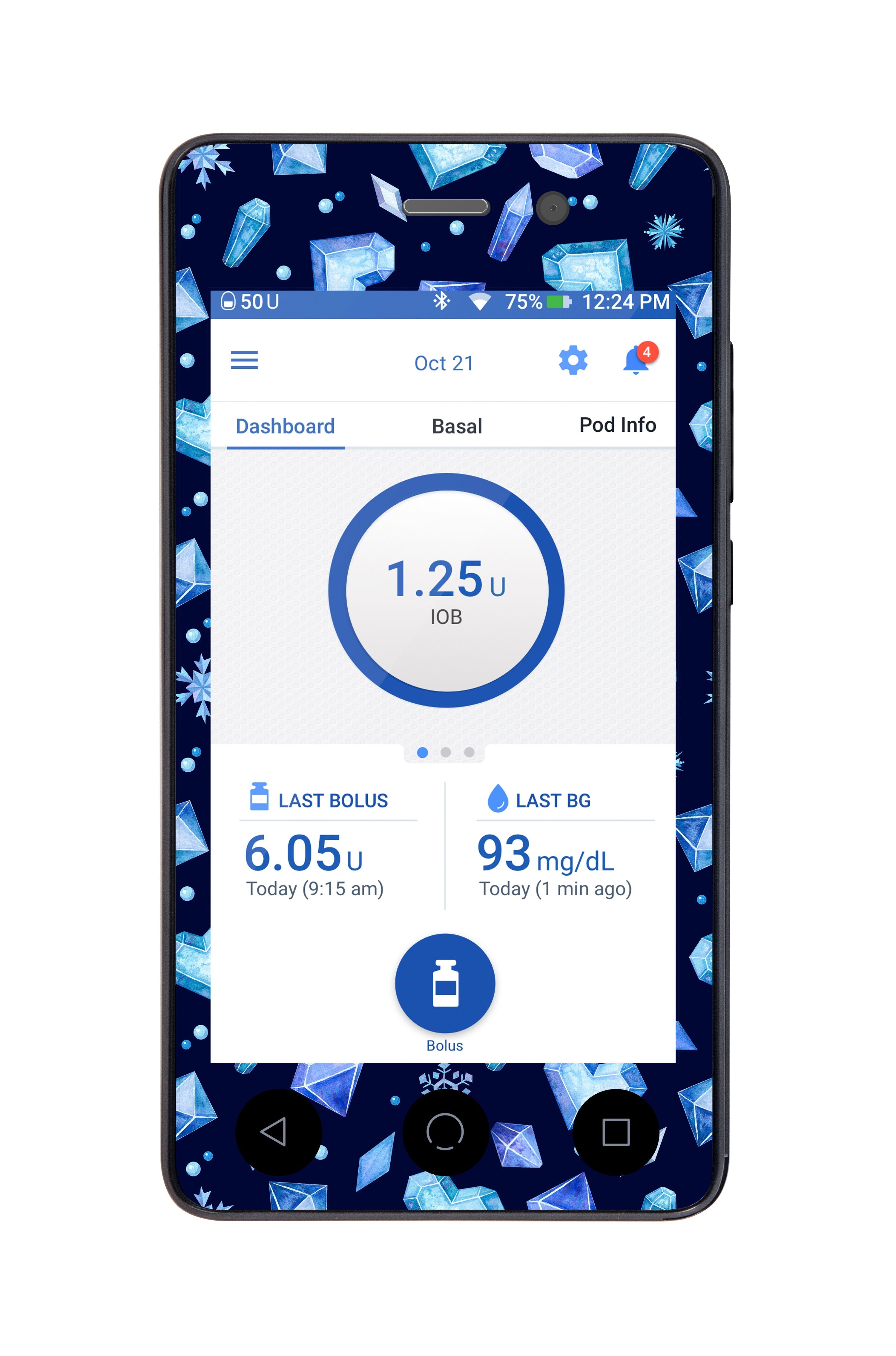Cold Heart Sticker for Omnipod DASH® PDM – Pump Peelz
