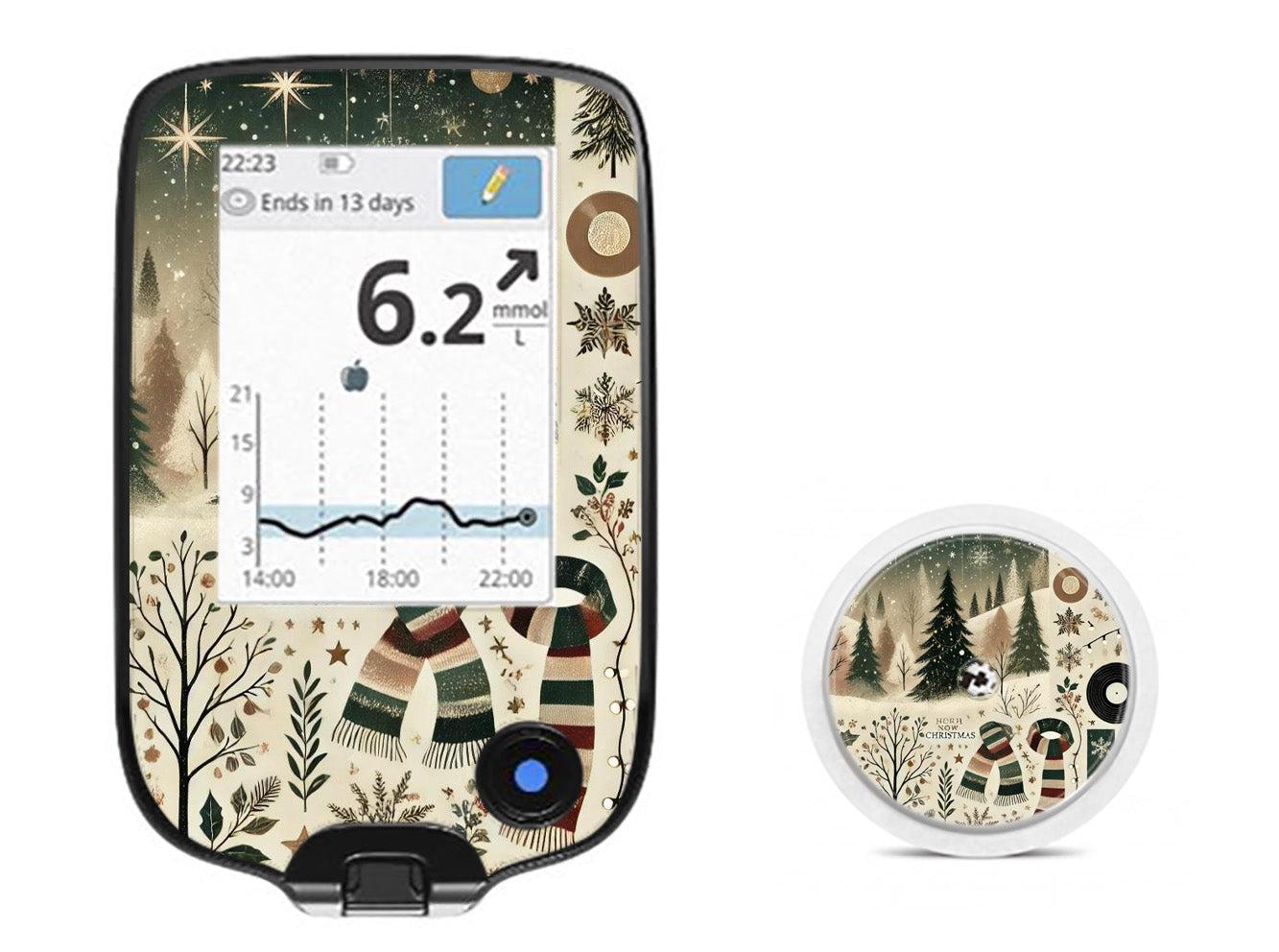 Cottagecore Christmas Sticker for Freestyle Libre 2