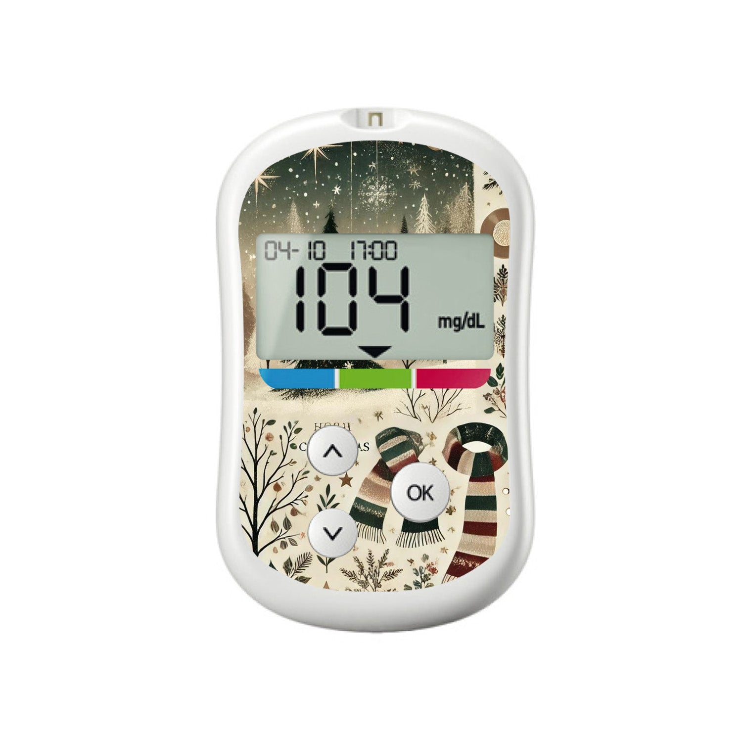 Cottagecore Christmas Sticker for OneTouch Verio Flex Glucometer