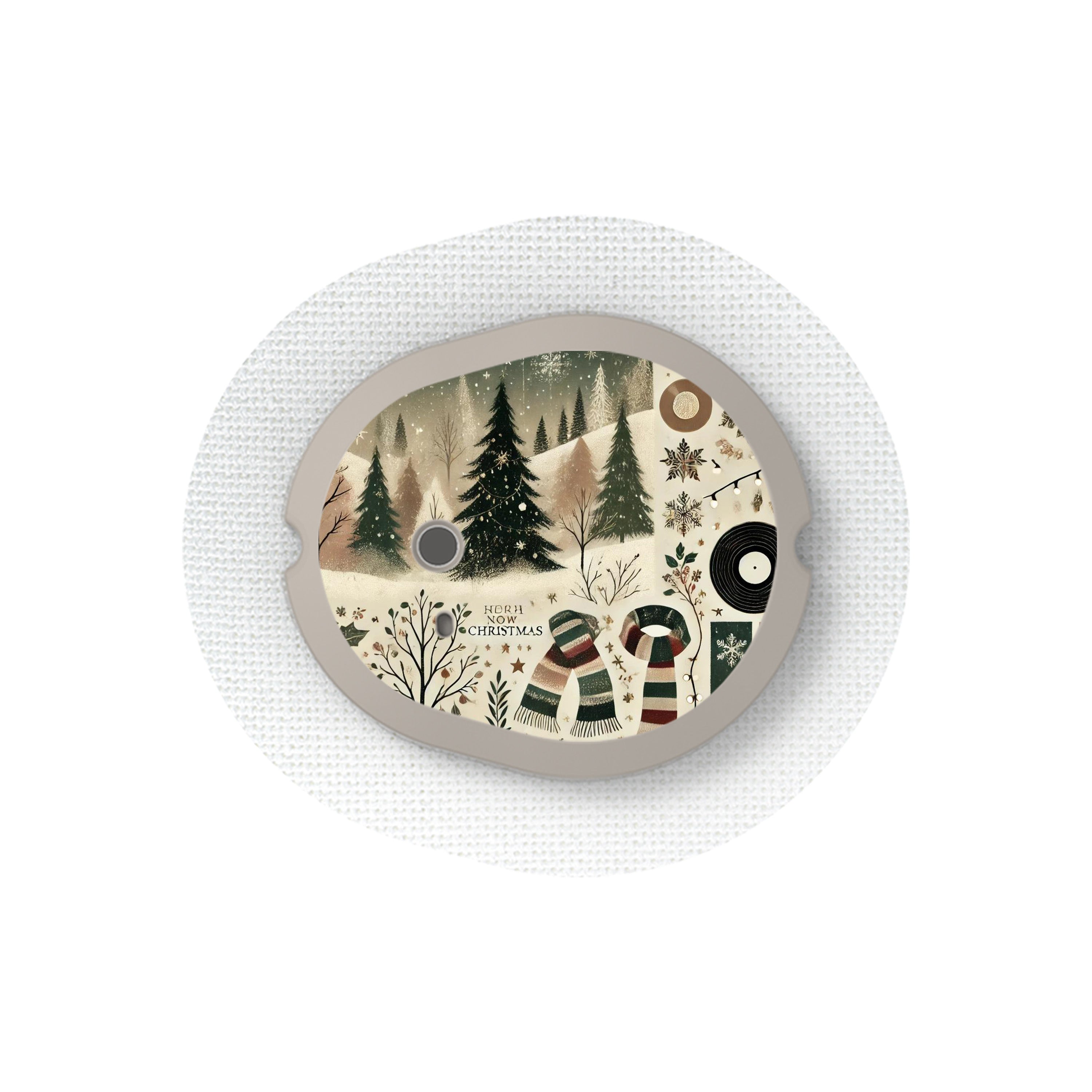 Cottagecore Christmas Sticker for the DEXCOM G7 and Stelo Transmitter