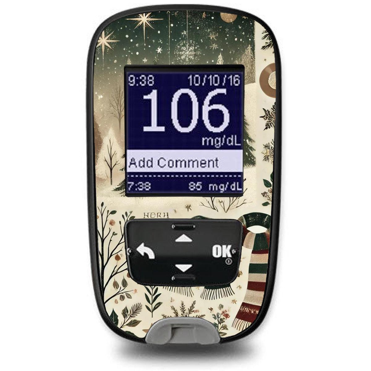 Cottagecore Christmas Sticker for the Accu-Chek Guide Glucometer