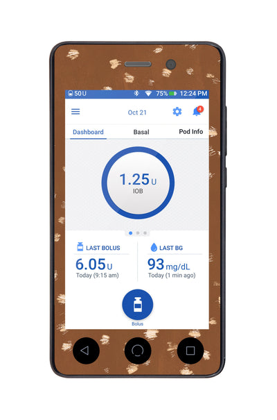 Deer Hide Sticker for Omnipod DASH® PDM – Pump Peelz