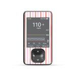 Peppermint Stripes Dexcom G7 and G6 Touchscreen Receiver Sticker - Pump Peelz