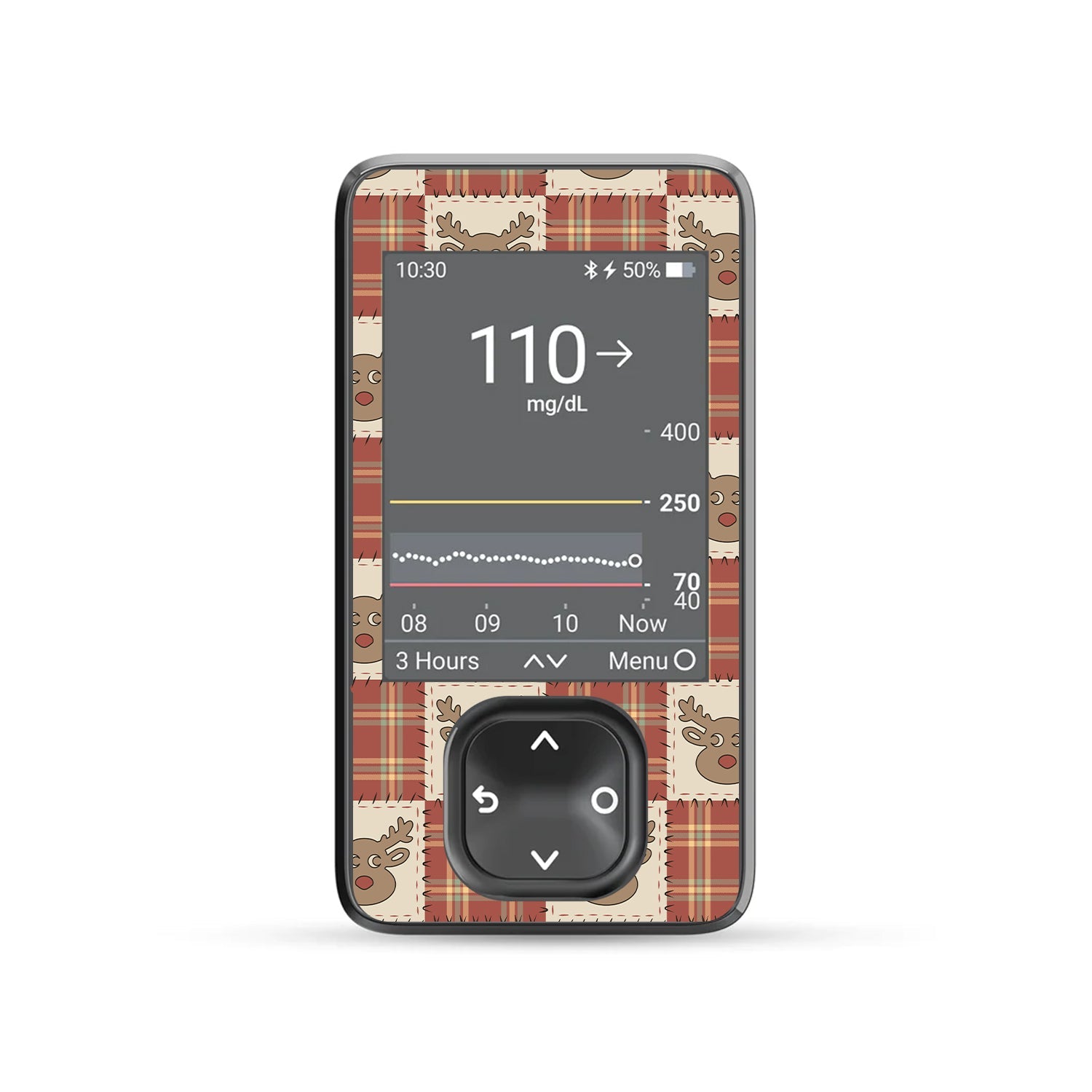 Rustic Reindeer Dexcom G7 and G6 Touchscreen Receiver Sticker - Pump Peelz