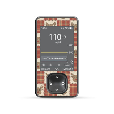 Rustic Reindeer Dexcom G7 and G6 Touchscreen Receiver Sticker - Pump Peelz