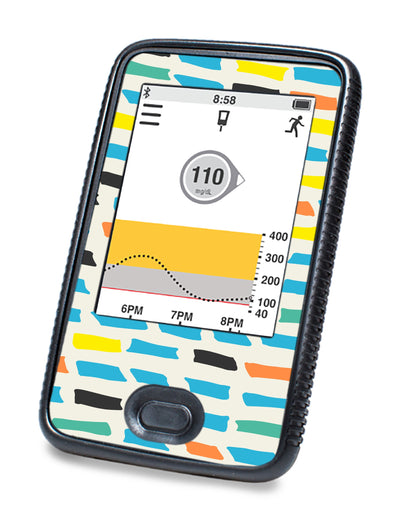 Colorful Sticks Dexcom G6 Touchscreen Receiver Sticker - Pump Peelz