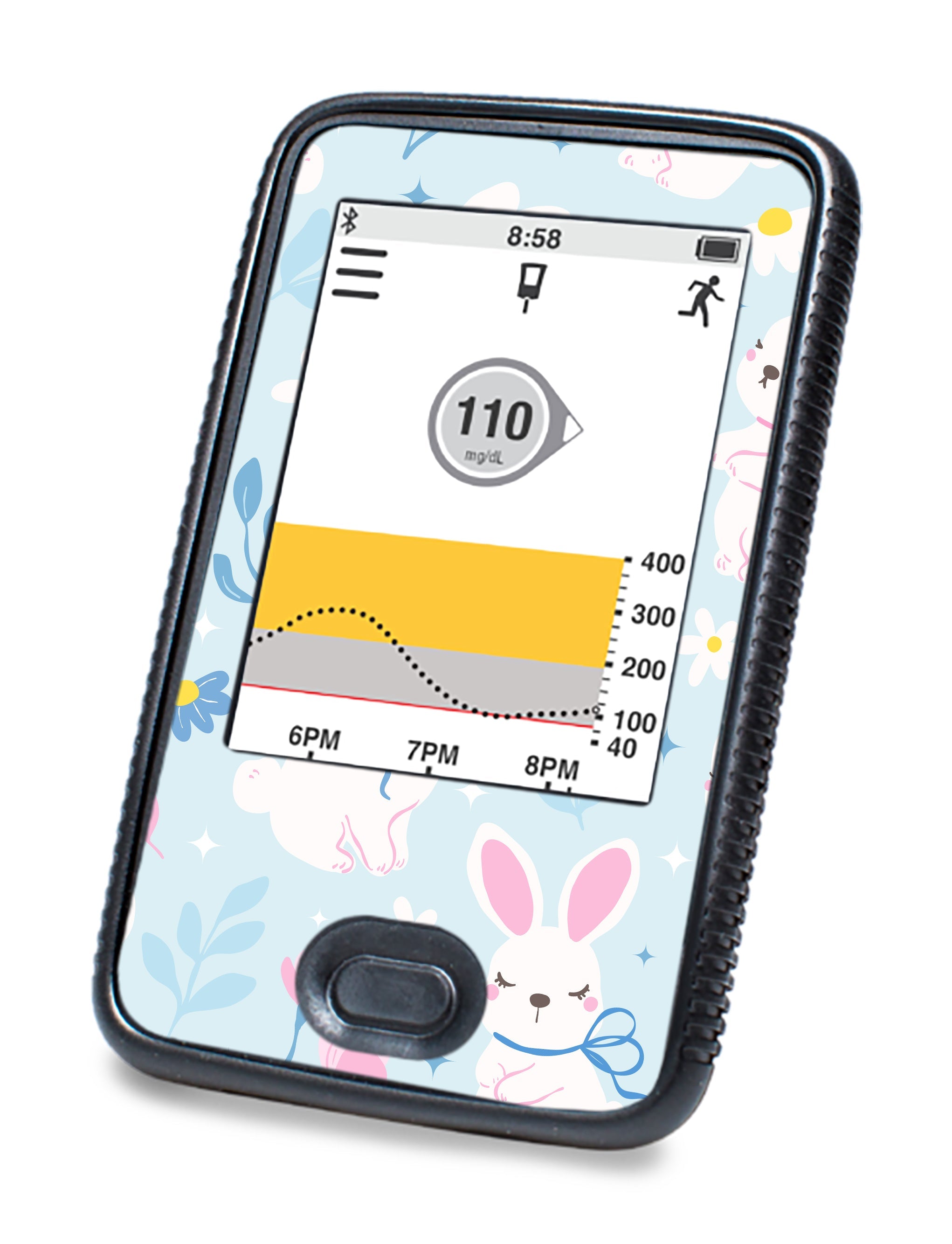 Sweet Bunnies Dexcom G6 Touchscreen Receiver Sticker - Pump Peelz