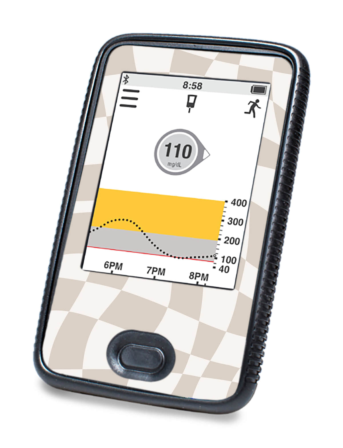 Creamy Check Dexcom G6 Touchscreen Receiver Sticker - Pump Peelz