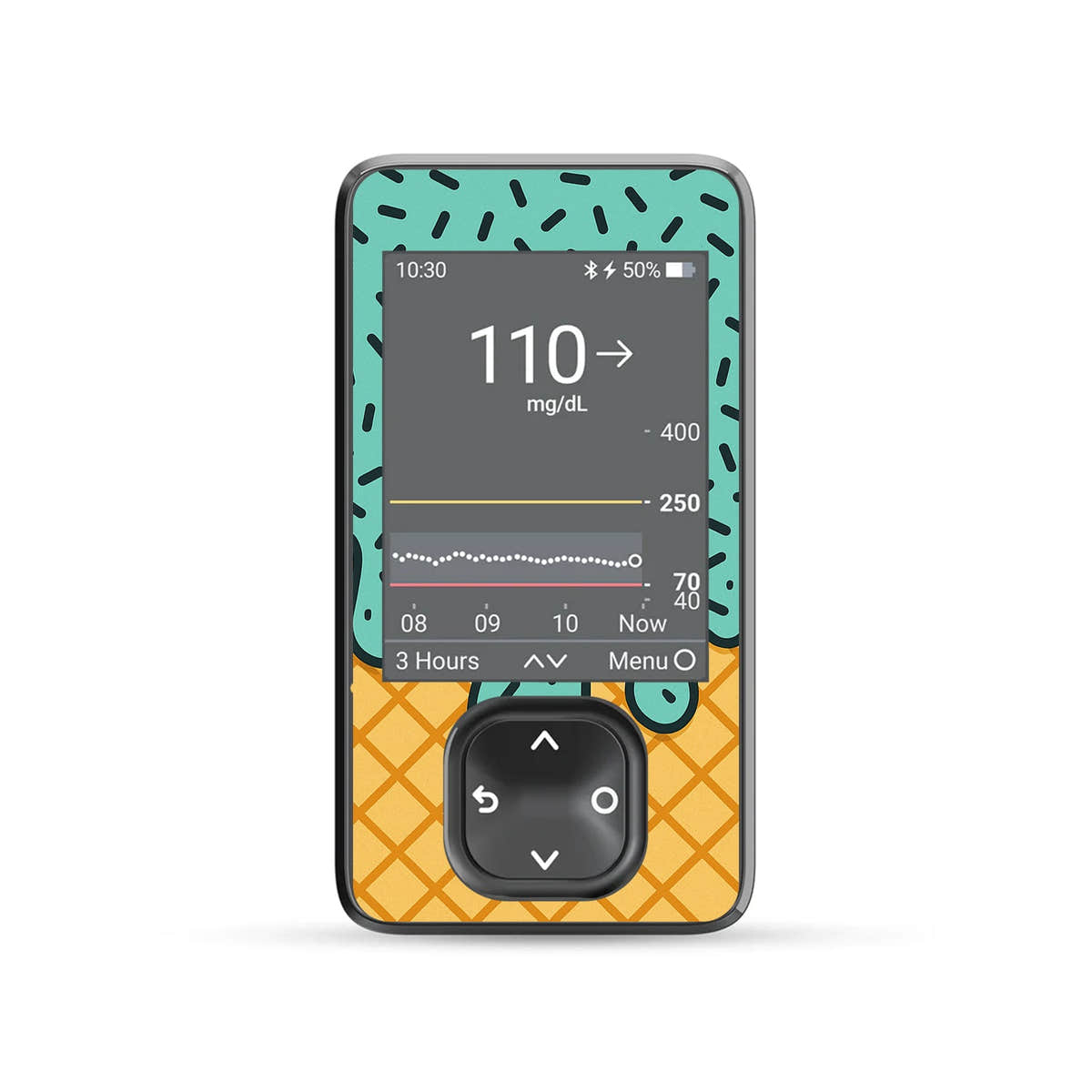 Ice Cream Social Dexcom G7 Touchscreen Receiver Sticker - Pump Peelz