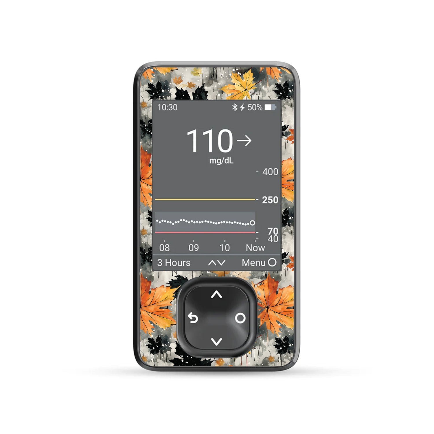 Fall Camo DEXCOM G7 and Stelo and G6 Touchscreen Receiver Sticker