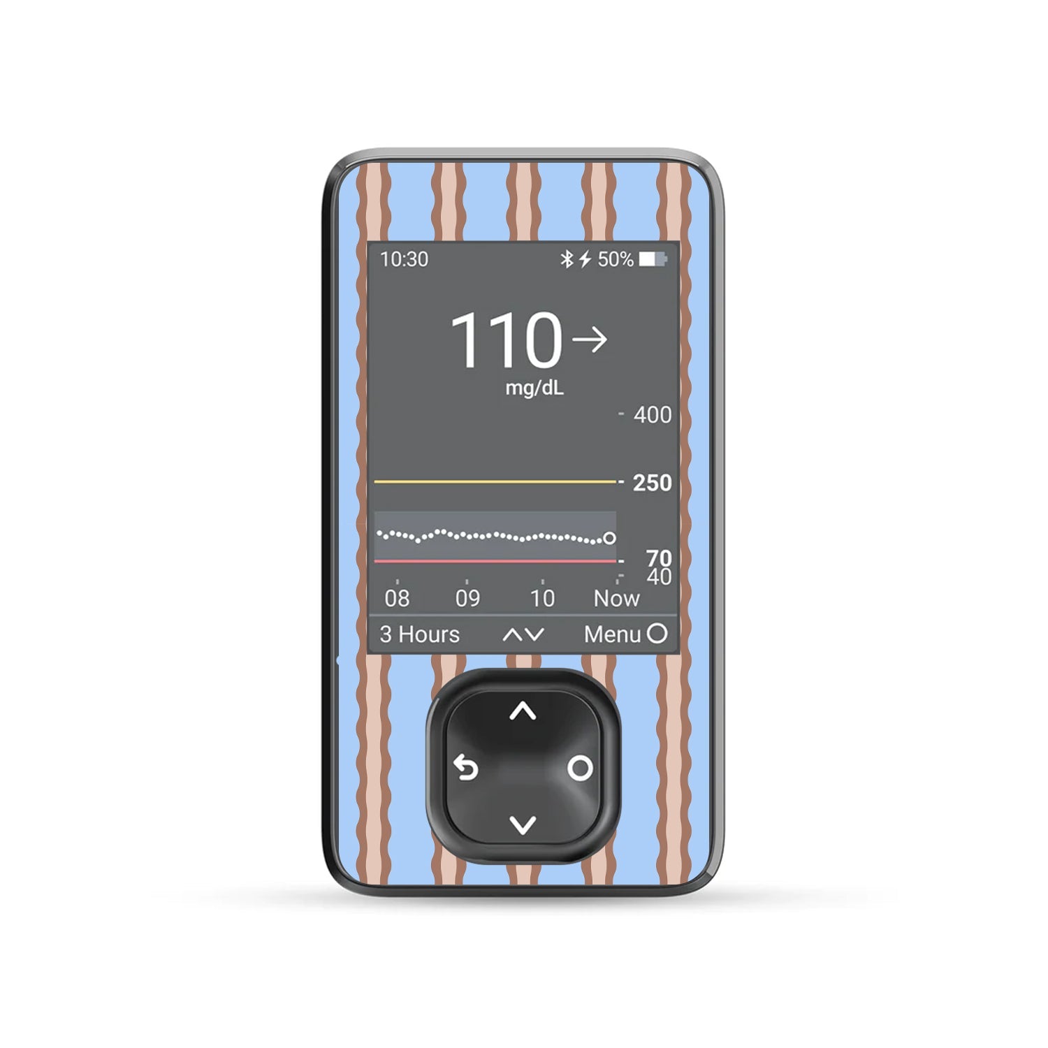 Boardwalk Waves Dexcom G7 Touchscreen Receiver Sticker - Pump Peelz