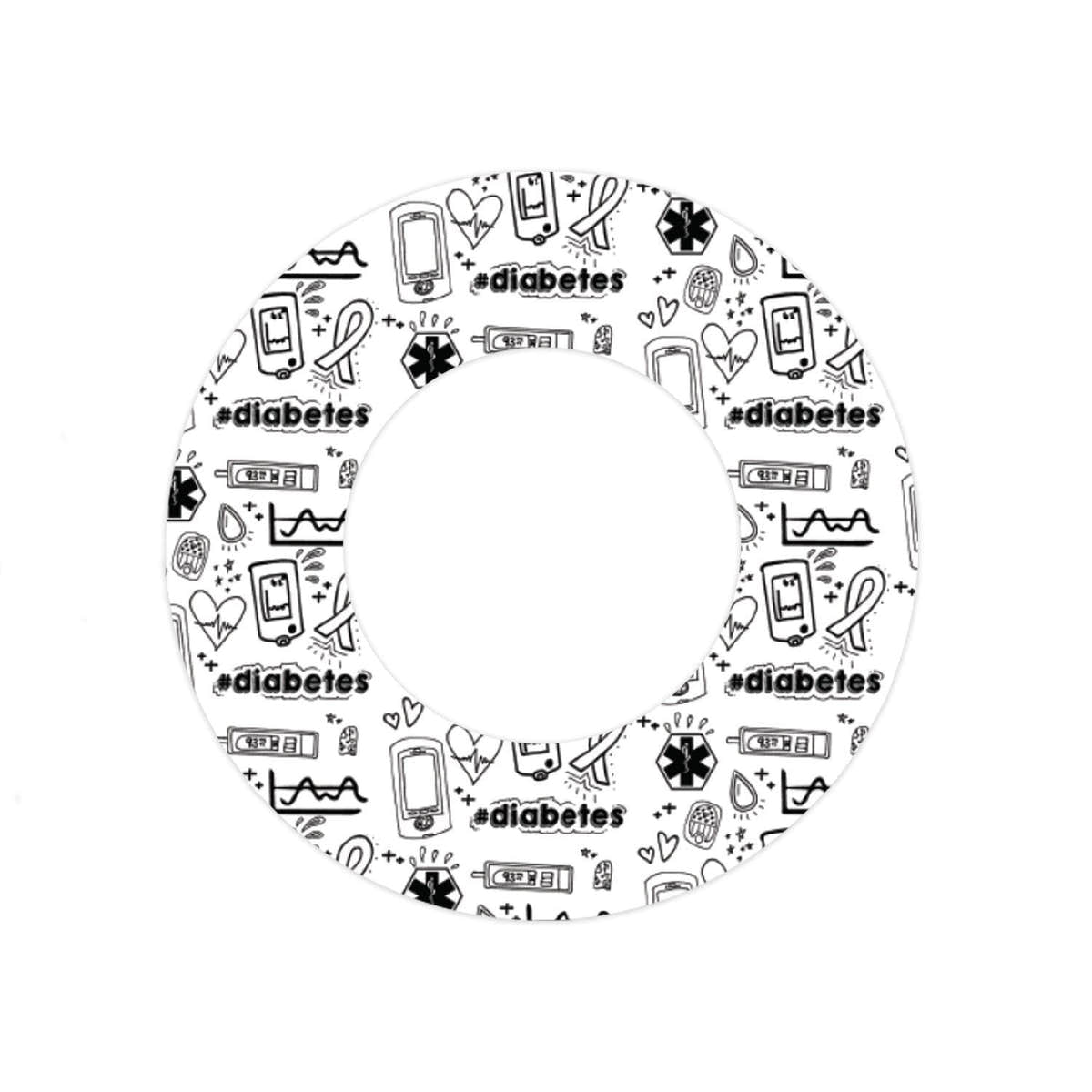 Diabetes Awareness Doodles FreeStyle Libre 2 Patch Tape - Pump Peelz