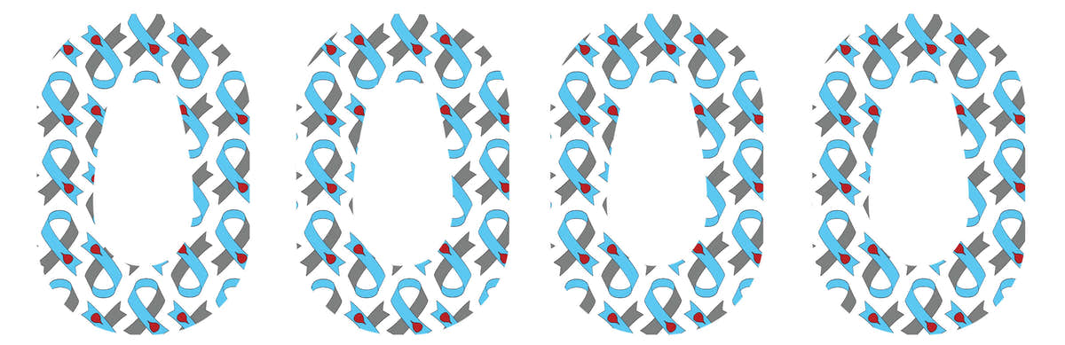 Diabetes Awareness Ribbon Dexcom G6 Patch Tape - Pump Peelz
