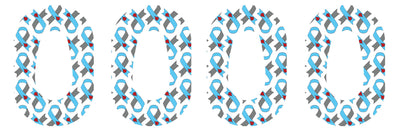 Diabetes Awareness Ribbon Dexcom G6 Patch Tape - Pump Peelz