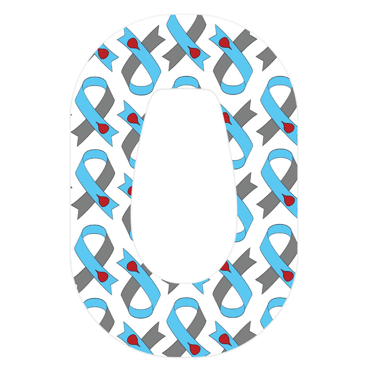 Diabetes Awareness Ribbon Dexcom G6 Patch Tape - Pump Peelz
