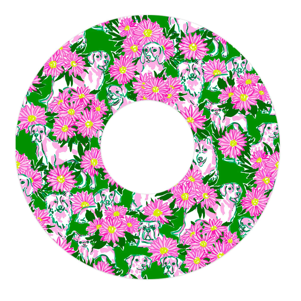 Dogs and Daisies Patch FreeStyle Libre 3 Plus & Lingo  Patch Tape - Pump Peelz