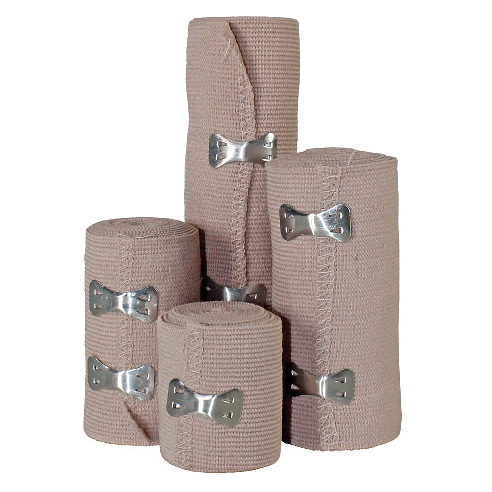 MedPride Non-Sterile Elastic Bandage with Clips - 4" - 10/Box, Case 5 (50 Count)