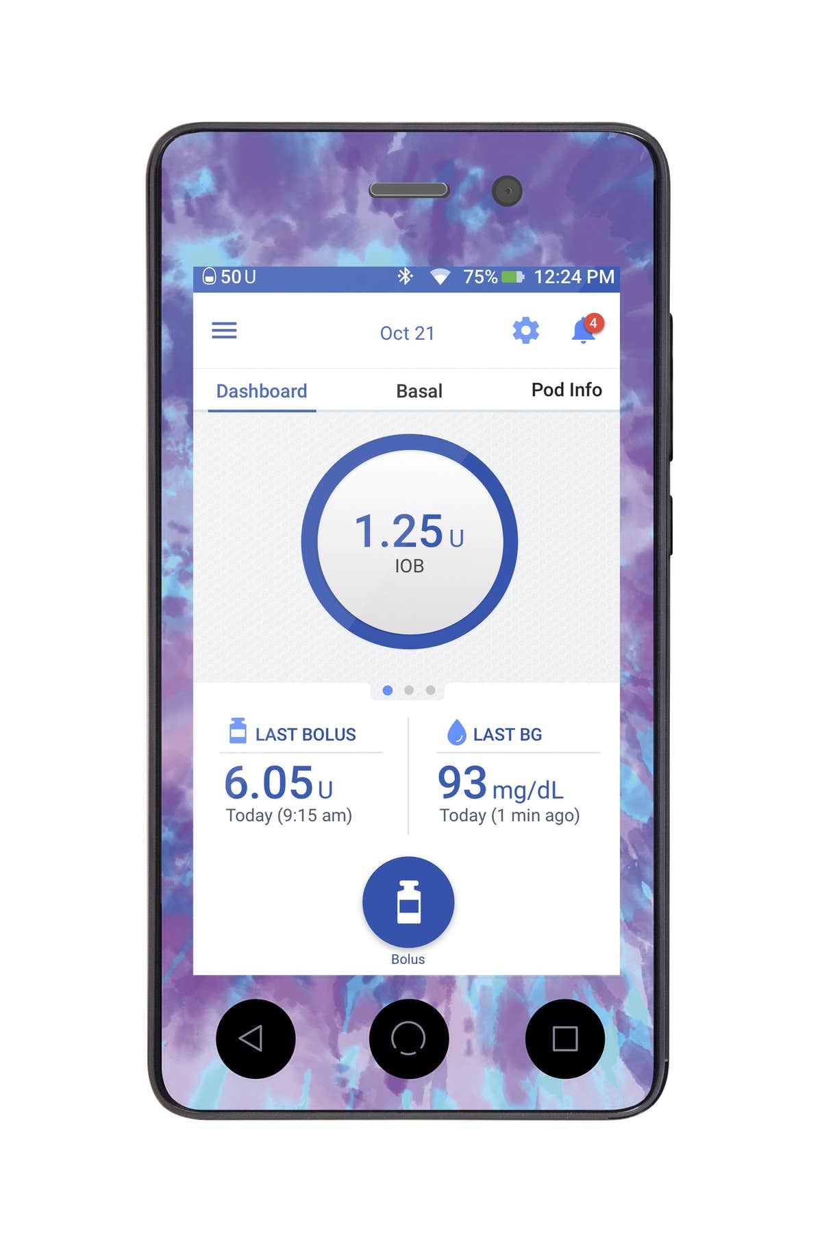 Endless Summer Tie-Dye Sticker for Omnipod DASH® PDM – Pump Peelz