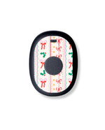 Holly Jolly Ribbon Eversense 365 Smart Transmitter Sticker - Pump Peelz