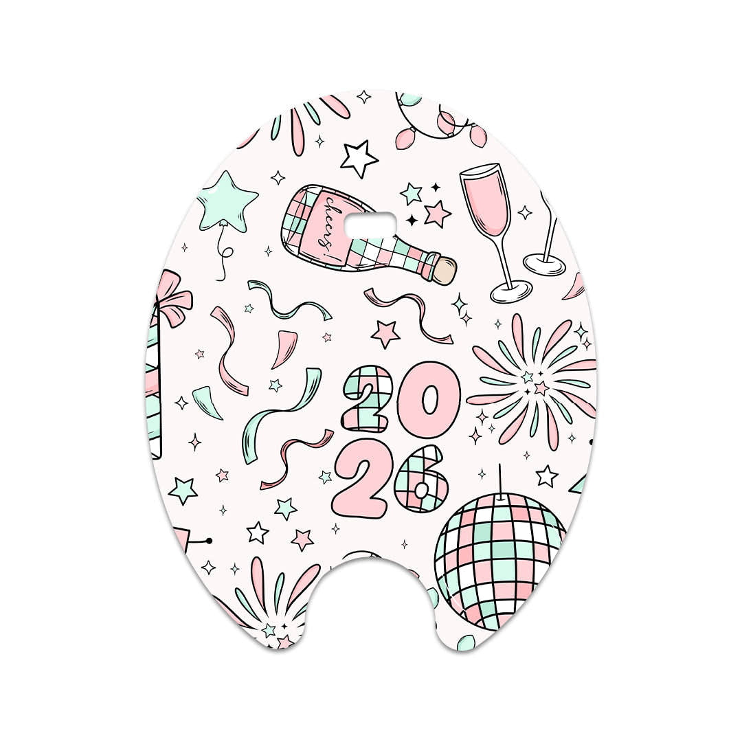 Cheers to '26 Eversense Smart Transmitter Sticker - Pump Peelz