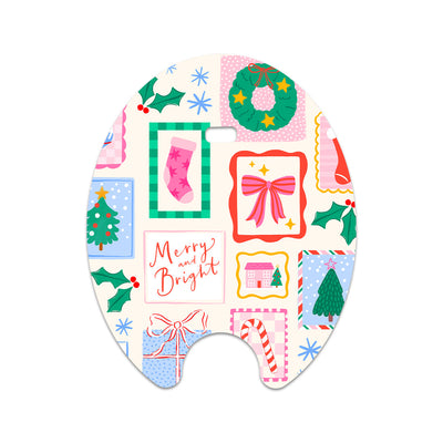 Holiday Greetings Eversense Smart Transmitter Sticker - Pump Peelz