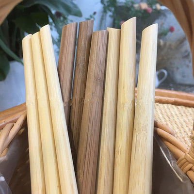 100-Pack Eco-Friendly Reusable Bamboo Straws