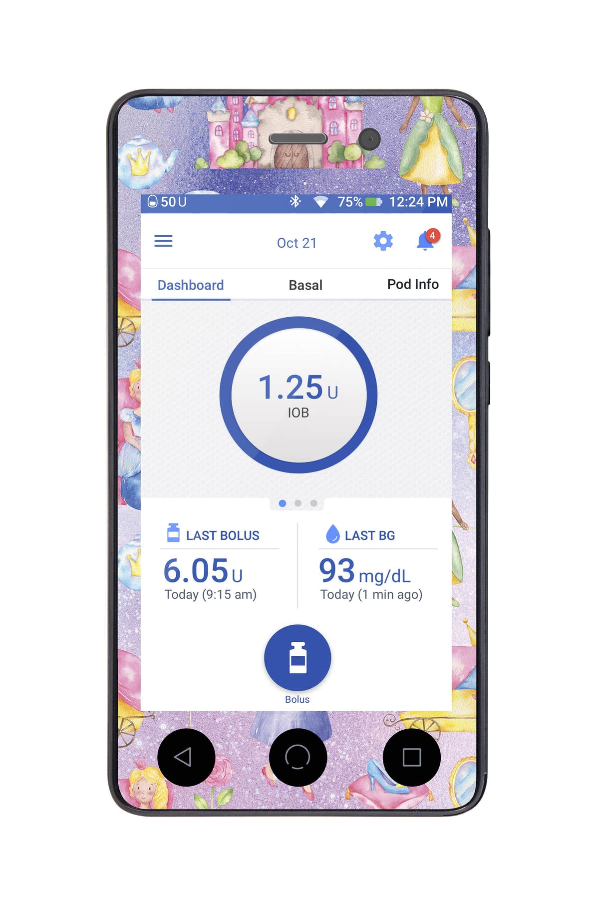 Fairytale Sticker for Omnipod DASH® PDM – Pump Peelz