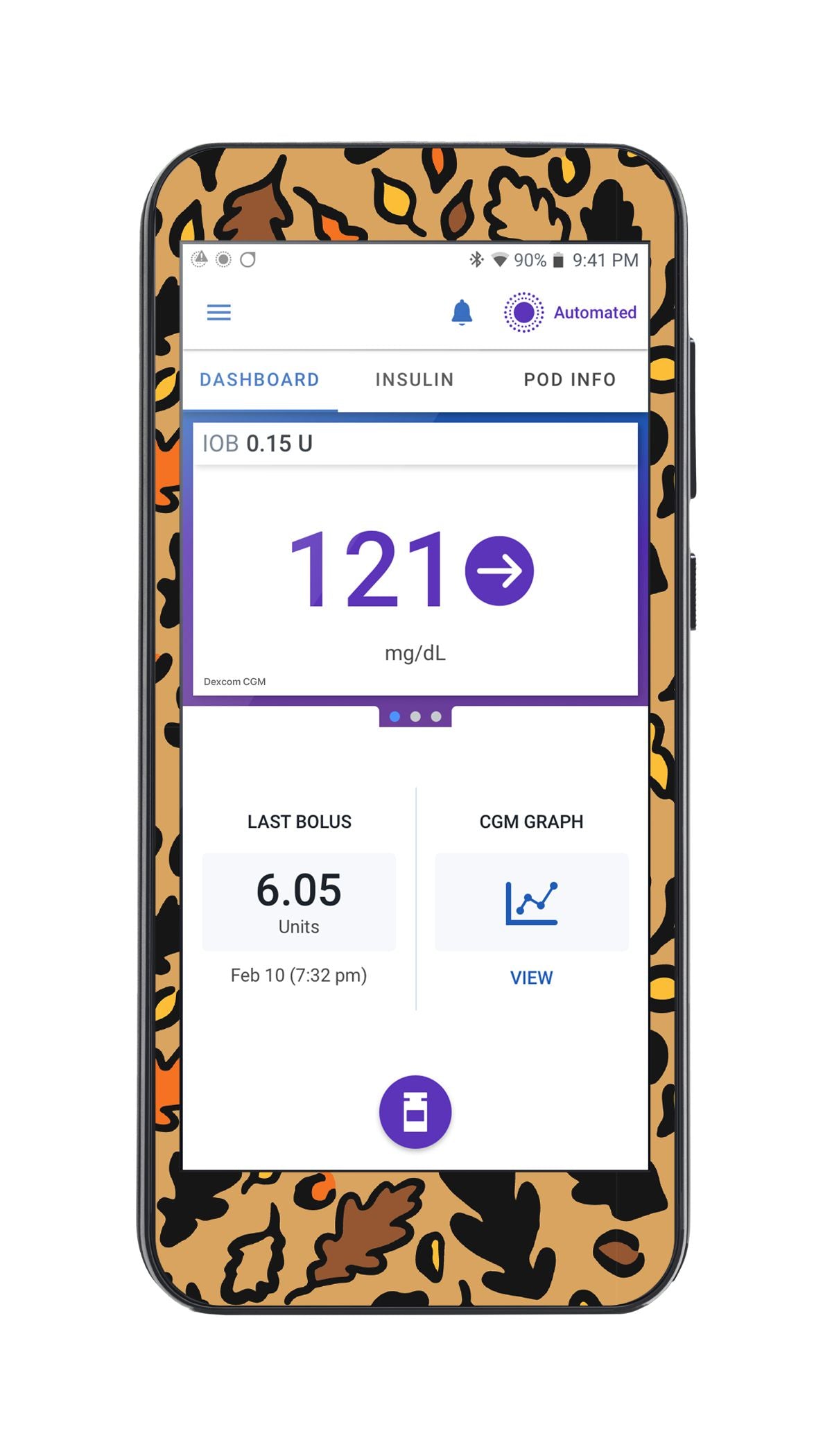 Falling Leaves Sticker for Omnipod® 5 Controller – Pump Peelz