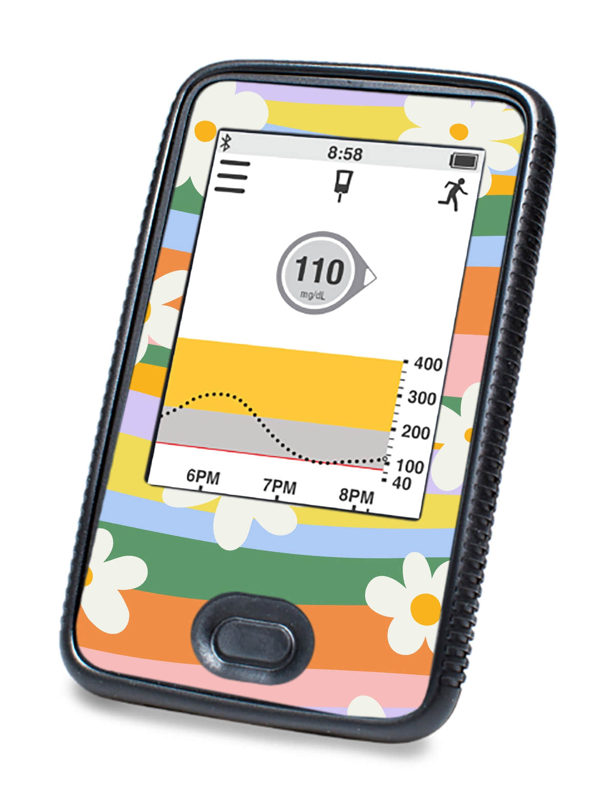 Floral Swirls DEXCOM G6 Touchscreen Receiver