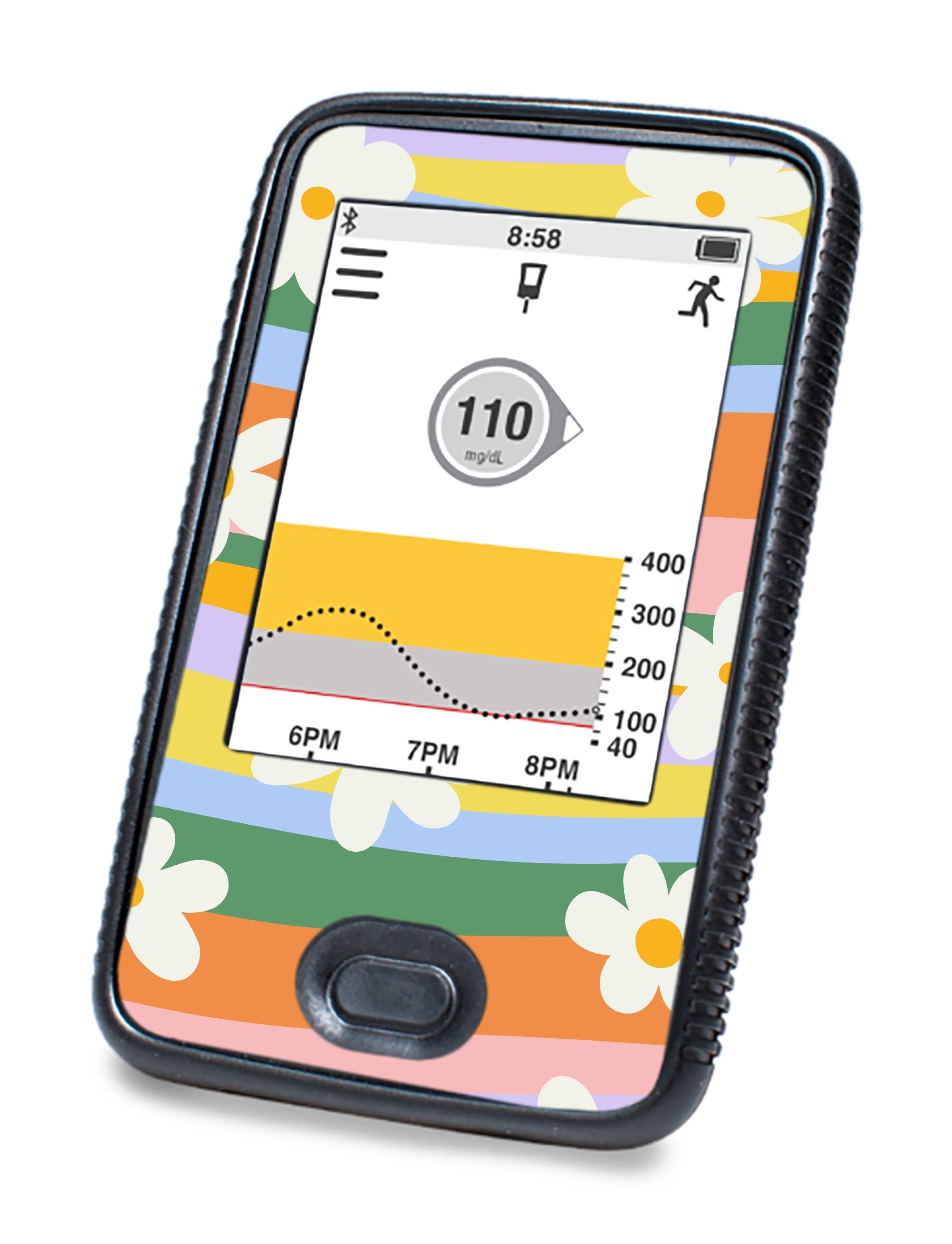 Floral Swirls DEXCOM G6 Touchscreen Receiver