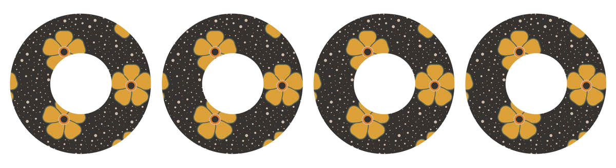 Flower Power Patch  Tape Designed for the FreeStyle Libre 2