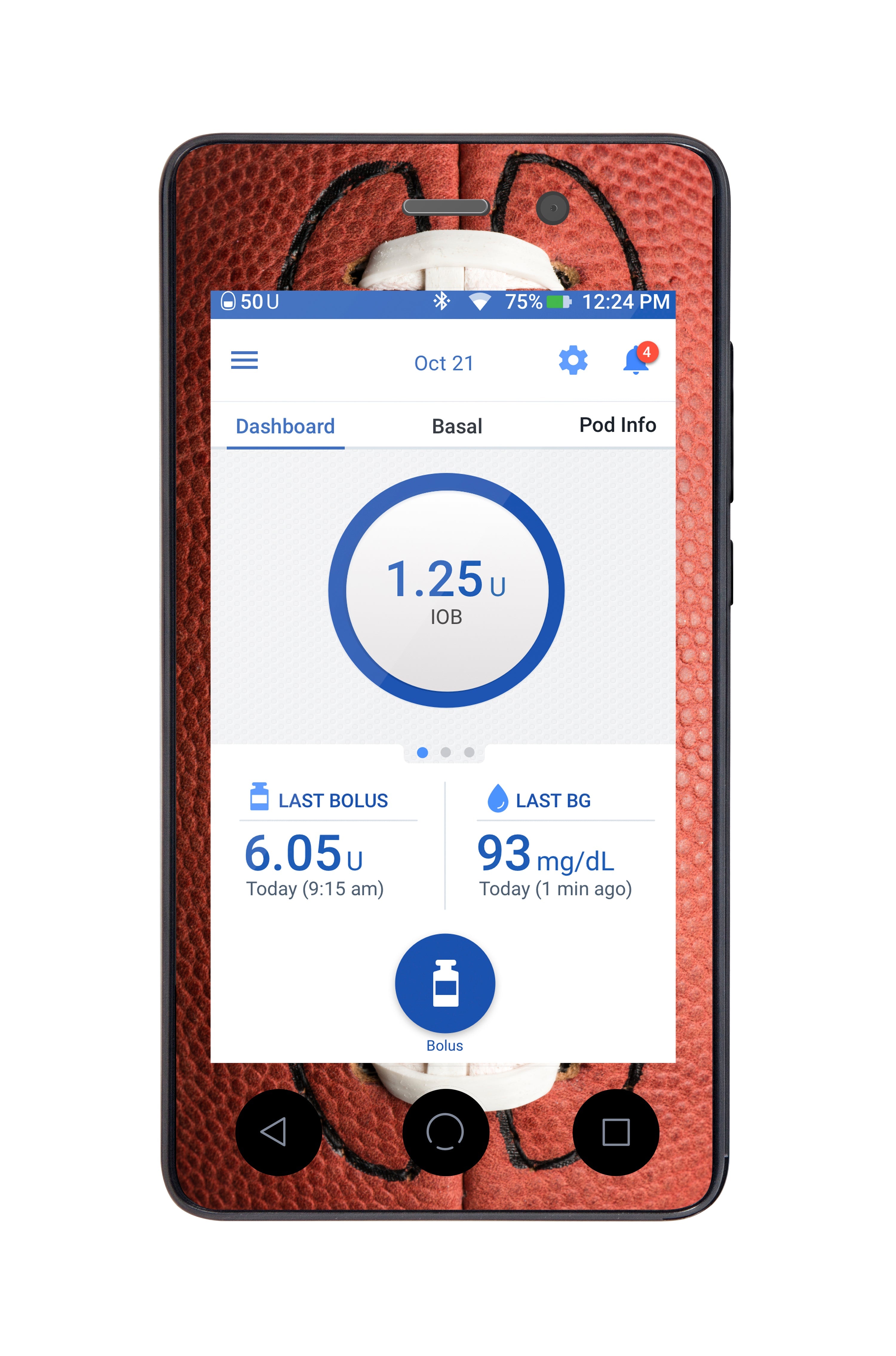 Football Sticker for Omnipod DASH® PDM – Pump Peelz