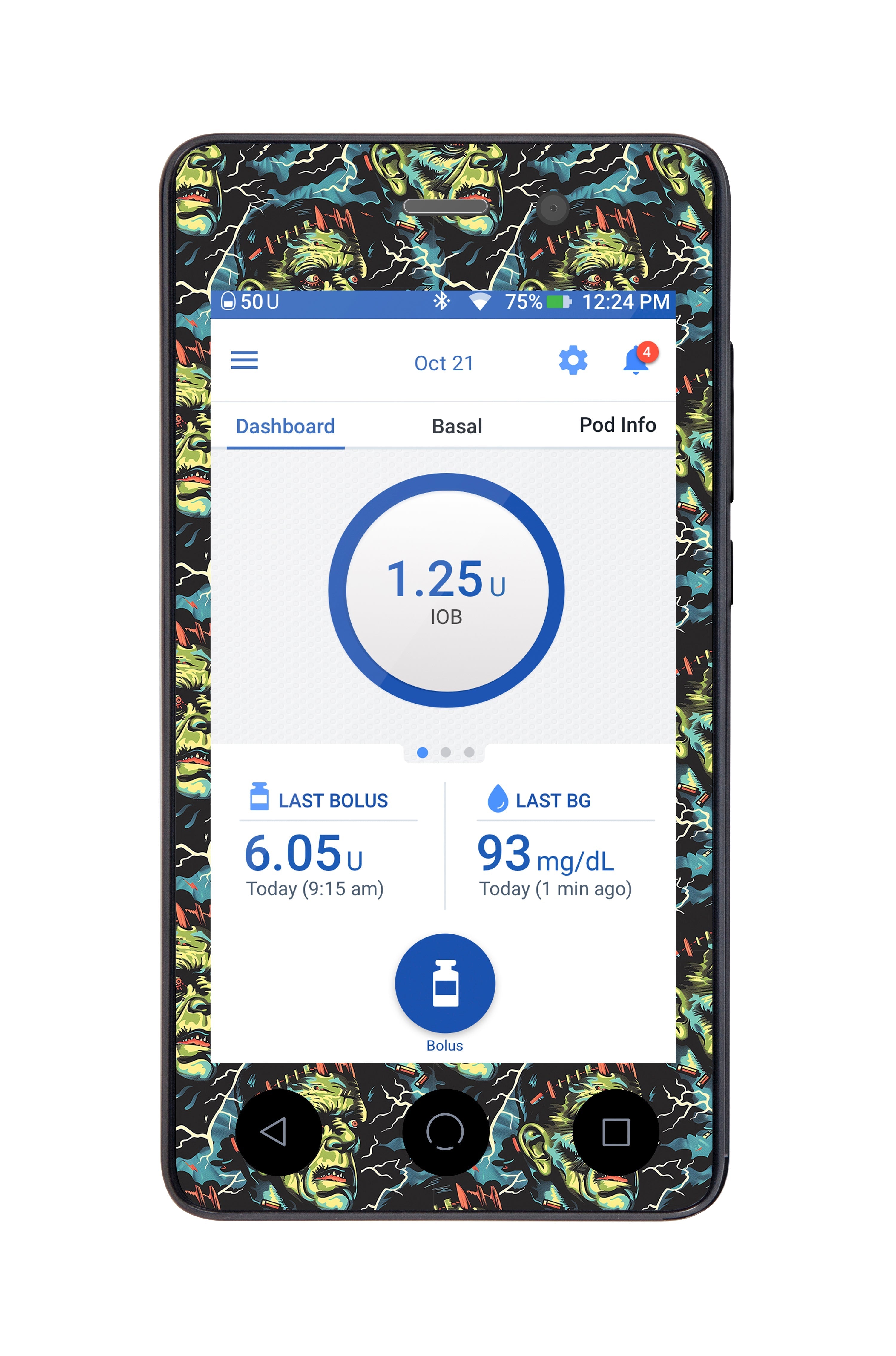 Frankie Sticker for Omnipod DASH® PDM – Pump Peelz