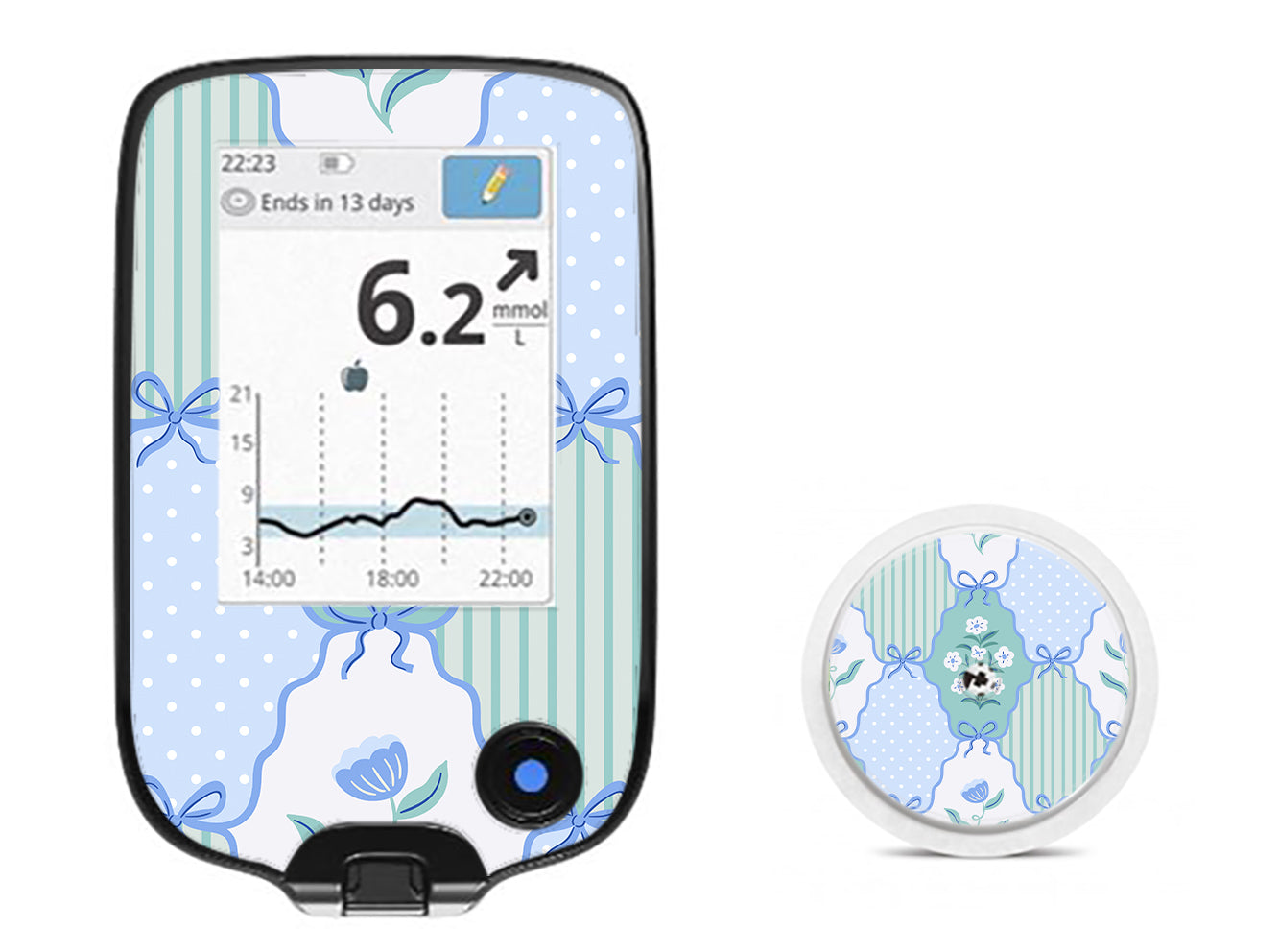 Cottage Bows Freestyle Libre 2 Sticker - Pump Peelz