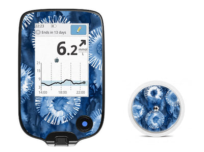 Monochrome Blue Tie Dye Freestyle Libre 2