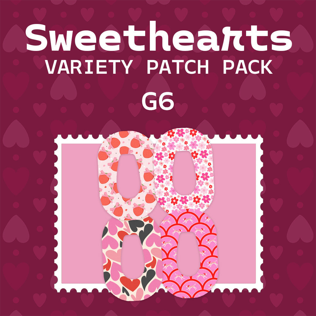 Sweethearts Variety Dexcom G6 Patch Tape - Pump Peelz