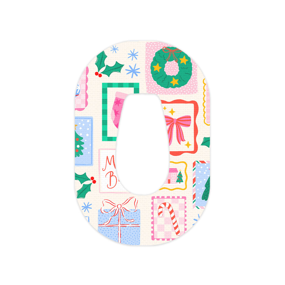 Holiday Greetings Dexcom G6 Patch Tape - Pump Peelz