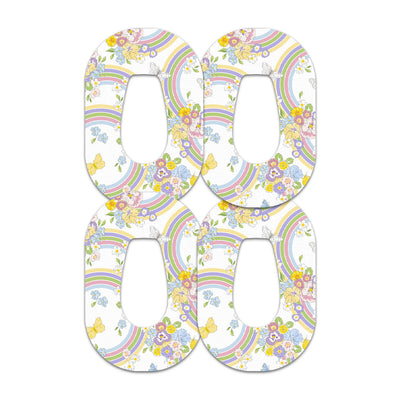 Rainbow Blooms Dexcom G6 Patch Tape - Pump Peelz
