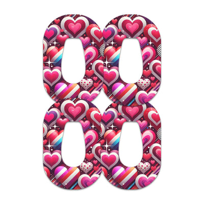 Sparkly Hearts Dexcom G6 Patch Tape - Pump Peelz