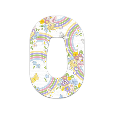 Rainbow Blooms Dexcom G6 Patch Tape - Pump Peelz