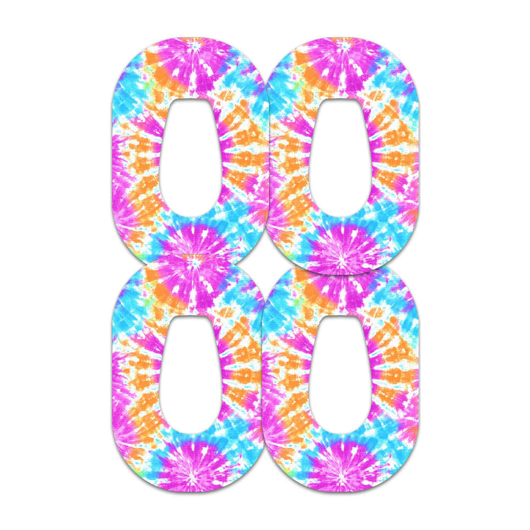 Neon Tie Dye Dexcom G6 Patch Tape - Pump Peelz