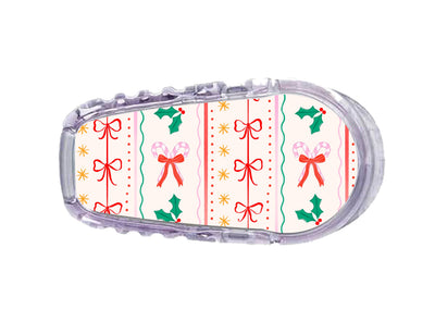 Holly Jolly Ribbon Dexcom G6 Transmitter Sticker - Pump Peelz